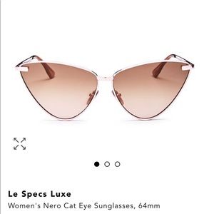 Le Specs Luxe Nero Cat Eye Sunglasses Rose Gold